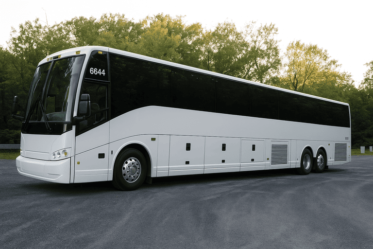 exterior of Charter Bus Rental Berkeley coach bus