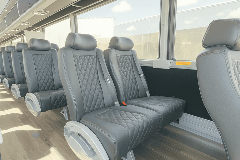 interior of Charter Bus Rental Berkeley charter bus